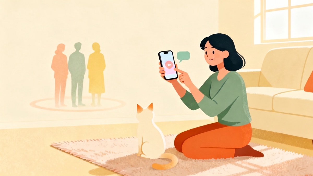 招待リンクをスマホで家族に送るイラスト